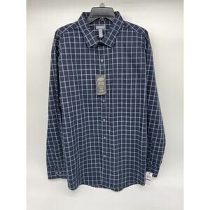 Van Heusen Men’s Never Tuck Button-Down Shirt XXL Long Sleeve